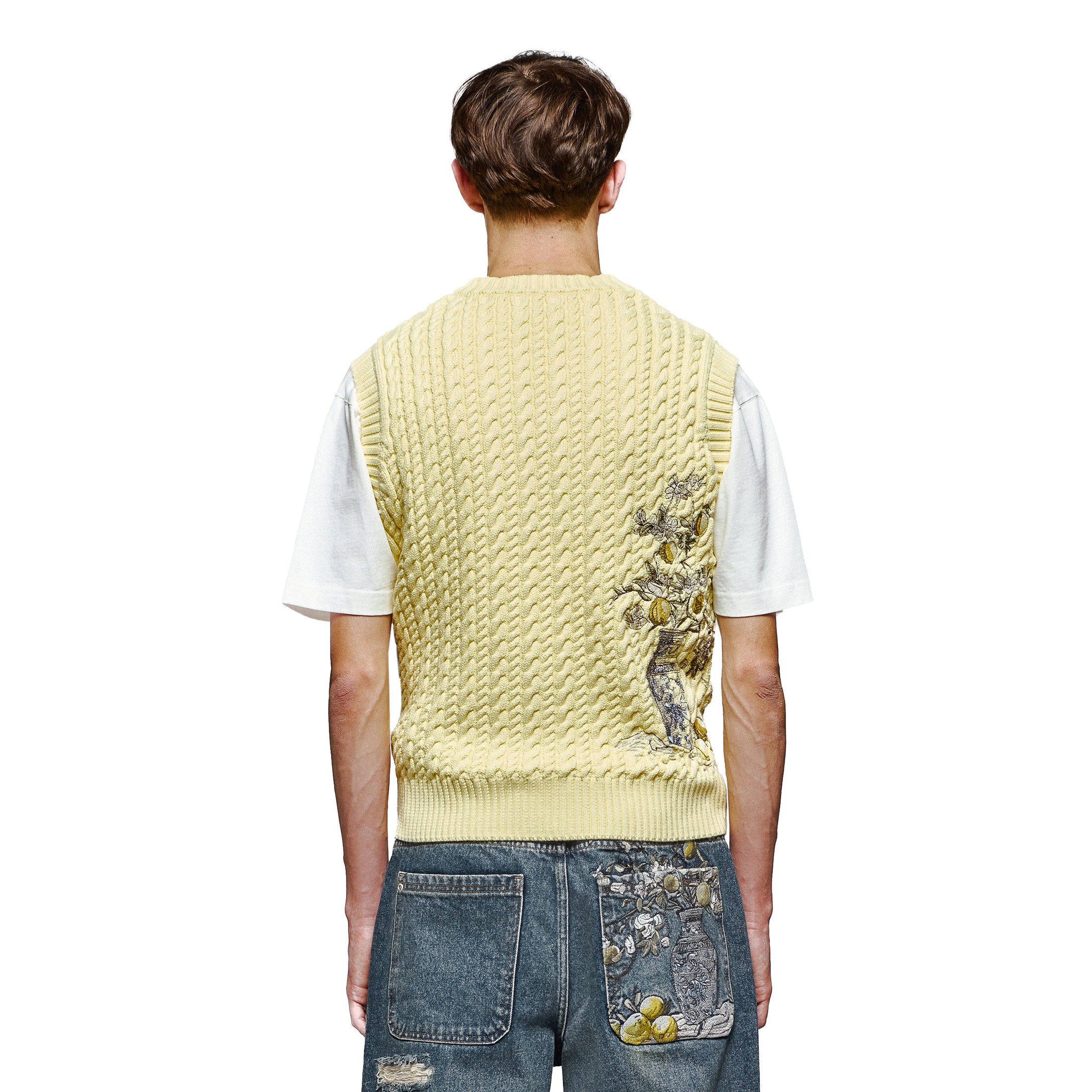 "garden of eden" Knit vest-Coordom