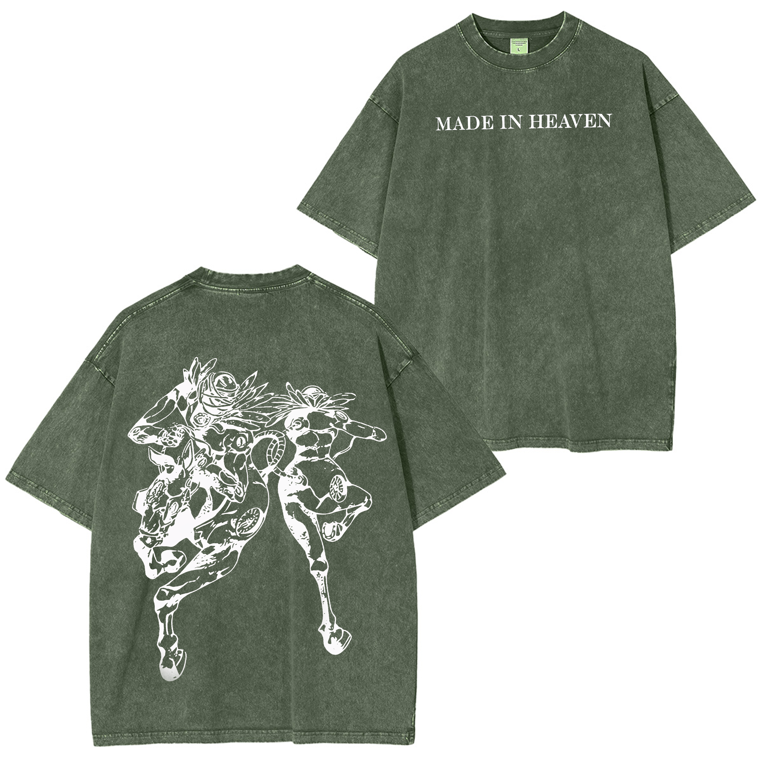 JoJo's Bizarre Adventure: Steel Ball Run Vintage Unisex Washed T-Shirt-Coordom