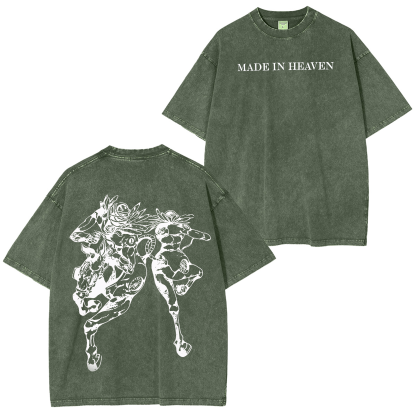 JoJo's Bizarre Adventure: Steel Ball Run Vintage Unisex Washed T-Shirt-Coordom