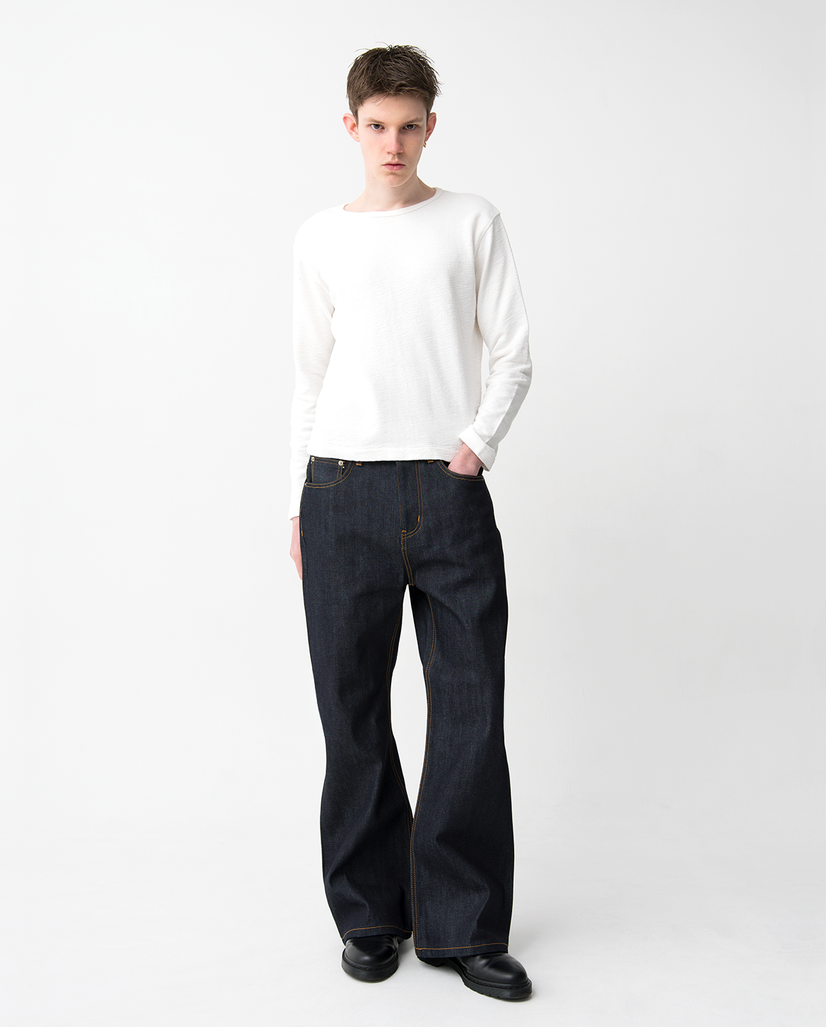 MENES Okayama Raw Selvedge Flared Jeans - Indigo-Coordom