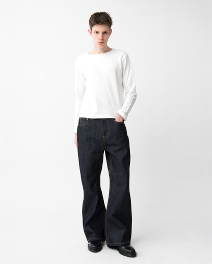 MENES Okayama Raw Selvedge Flared Jeans - Indigo-Coordom