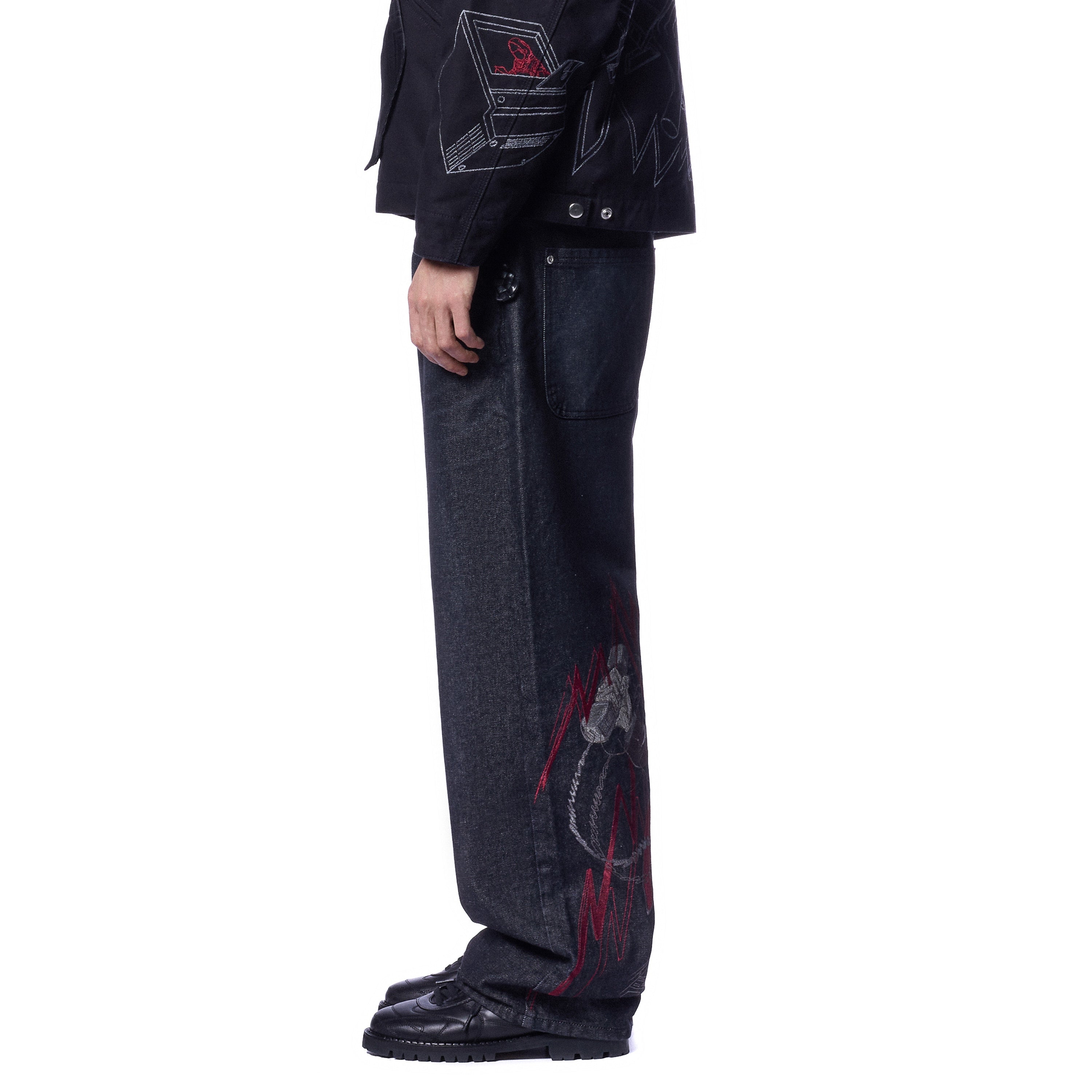 "wall street" black raw Denim-Coordom