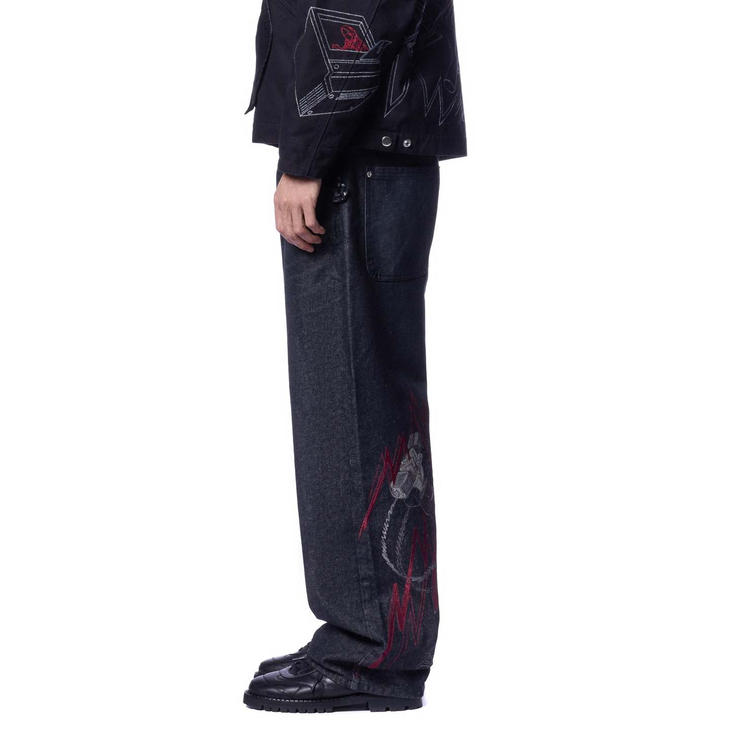 "wall street" black raw Denim-Coordom