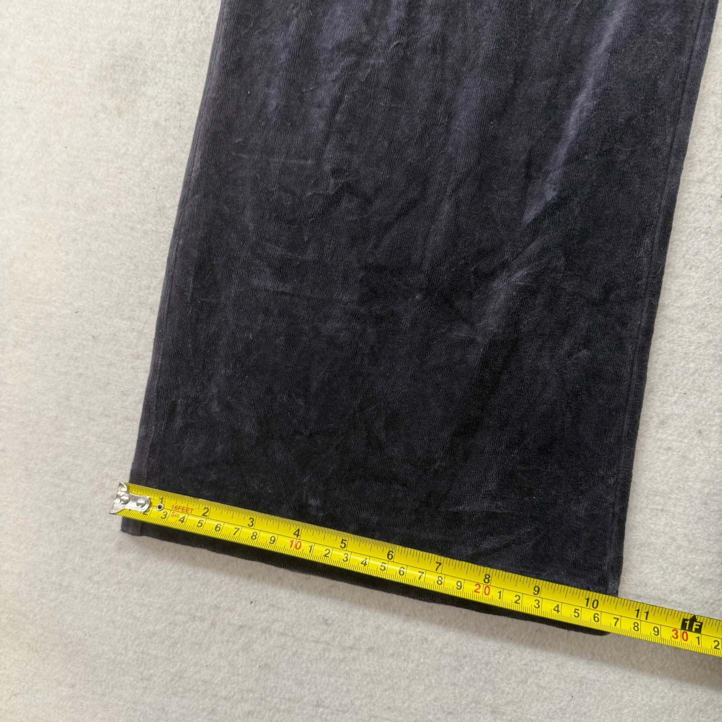 Vintage Juicy Couture Women's Charcoal Velour Flared Wide Leg Track Pant Size S-Coordom