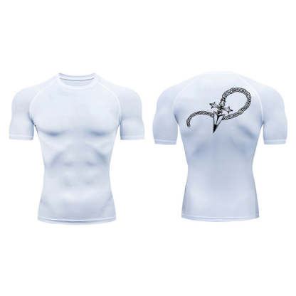Cross Chain Compression T-Shirt-Coordom