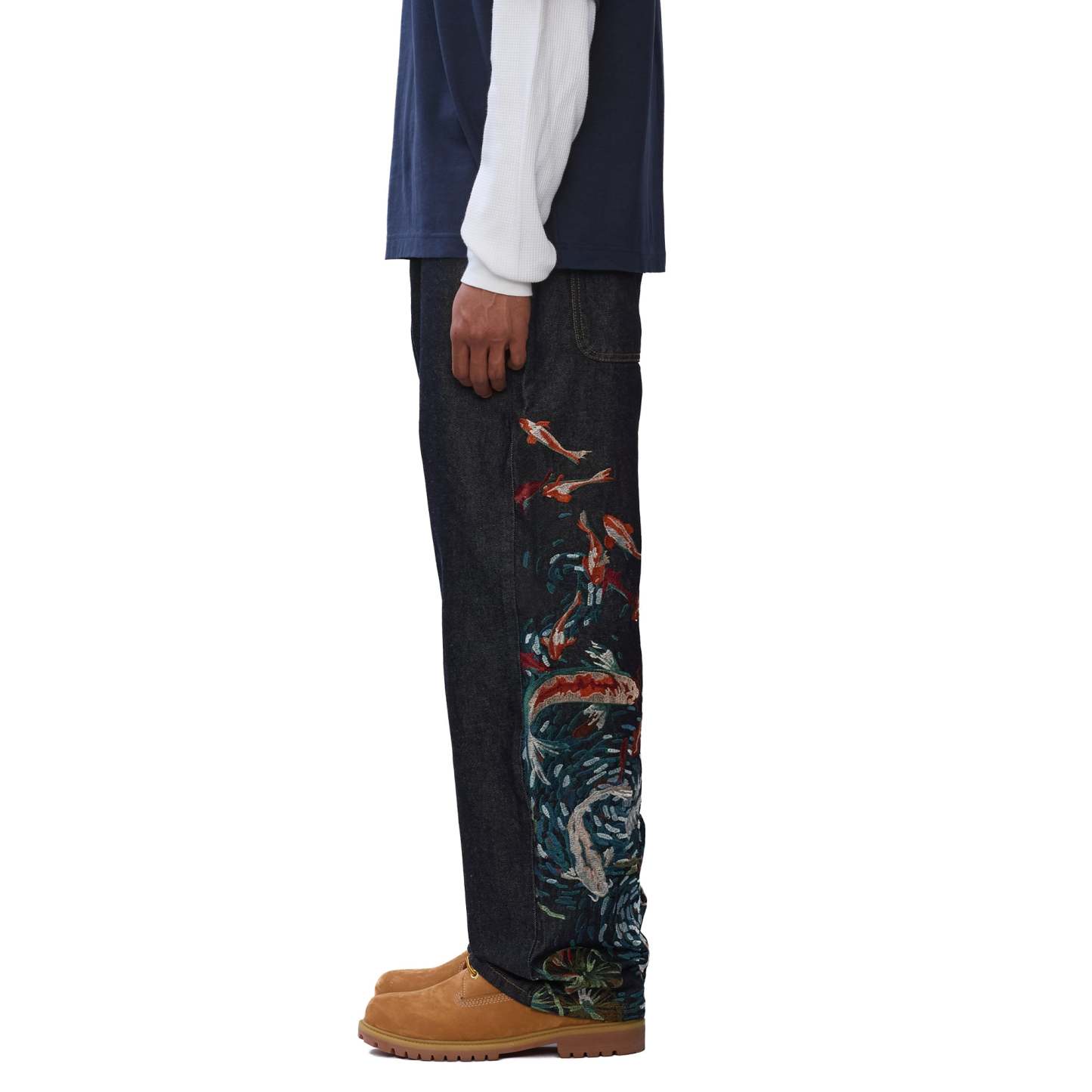 "koi pond" indigo raw Denim-Coordom