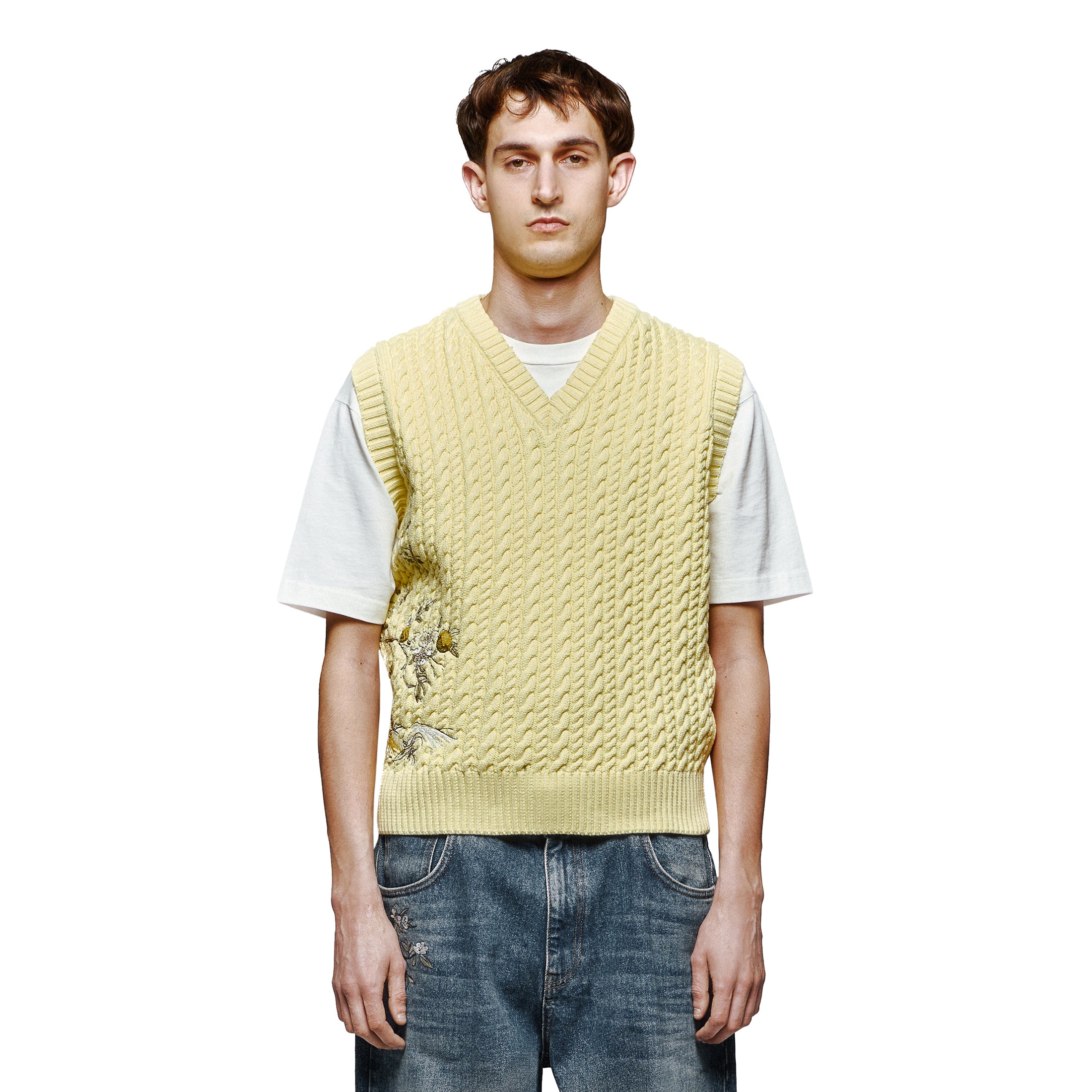 "garden of eden" Knit vest-Coordom
