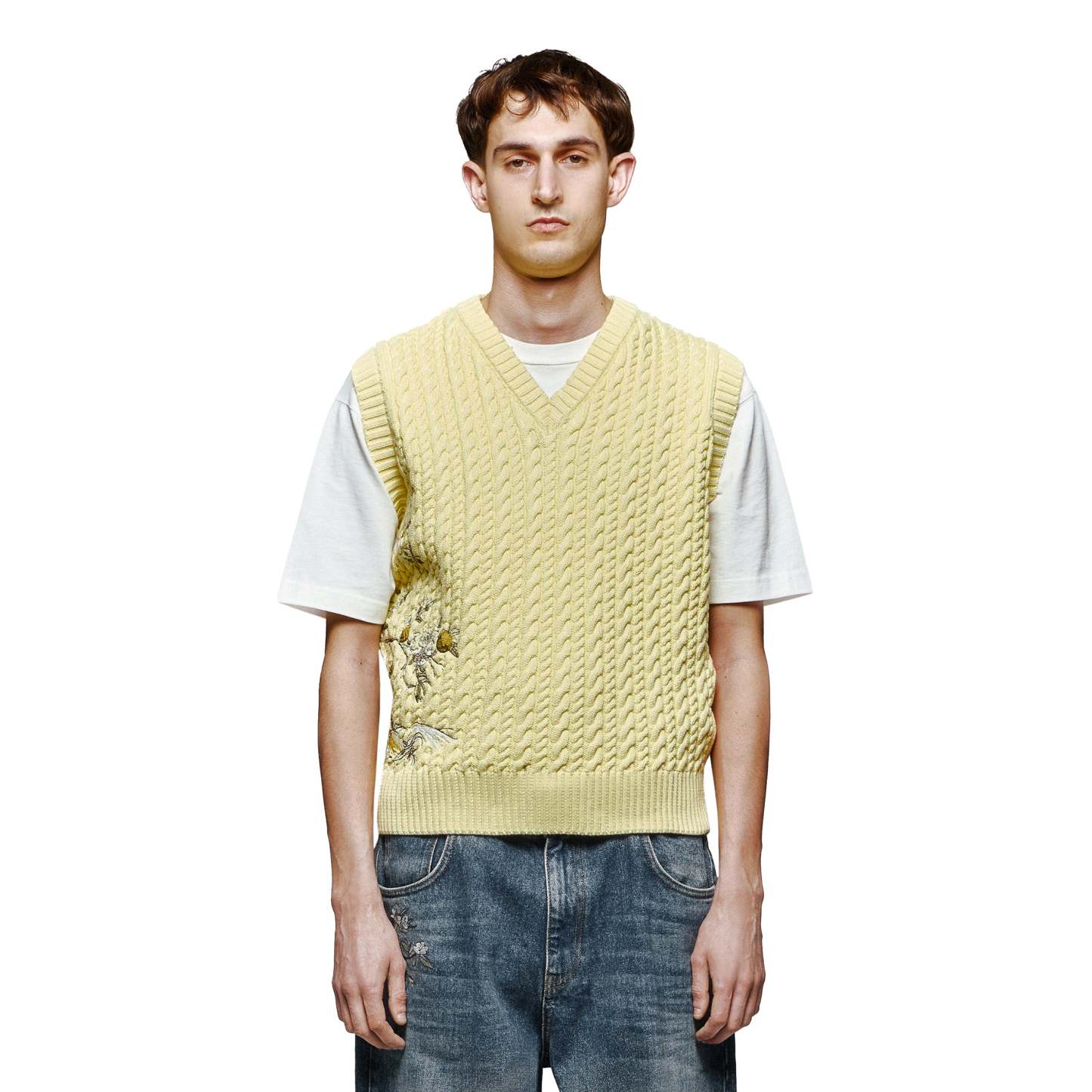 "garden of eden" Knit vest-Coordom