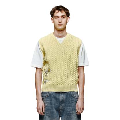 "garden of eden" Knit vest-Coordom