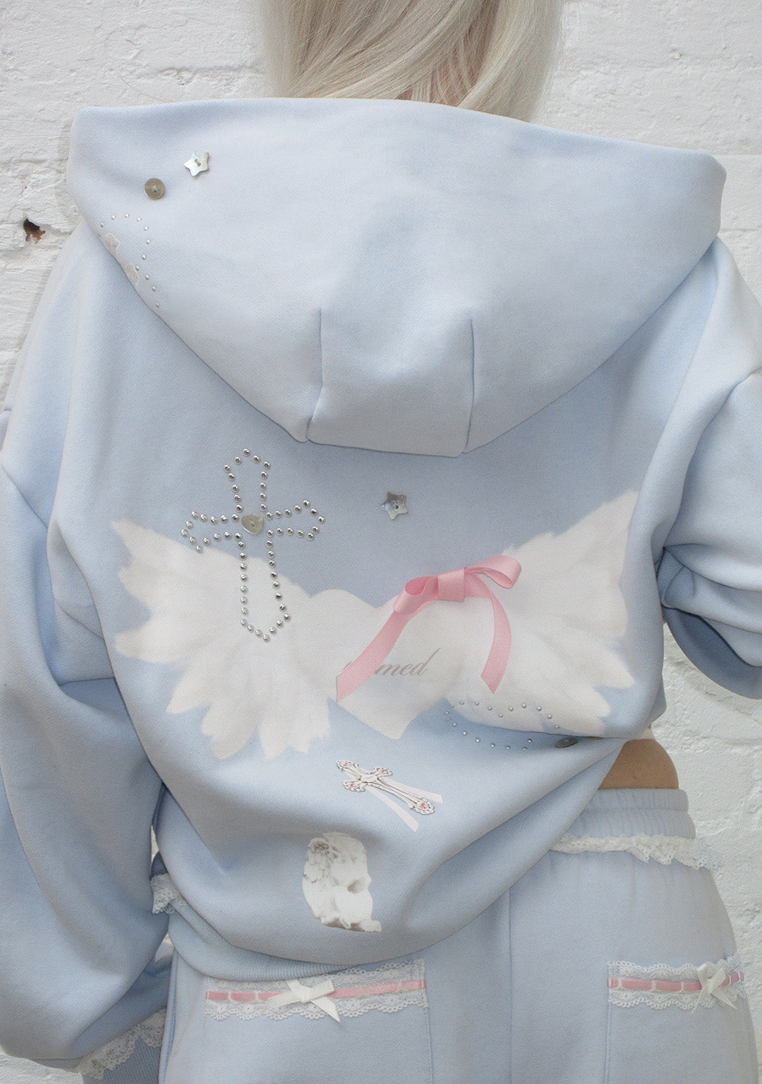 WHISPER ZIP HOODIE BABY BLUE-Coordom
