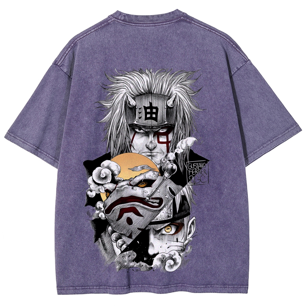 Naruto Unisex Fit Washed T-Shirt 2508017672-Coordom