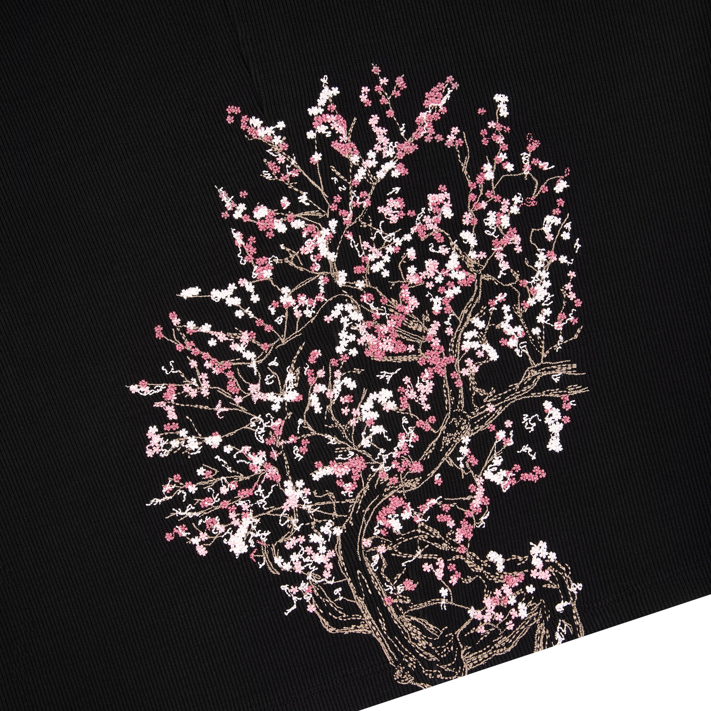"blossom v3" ribbed T Shirt black-Coordom