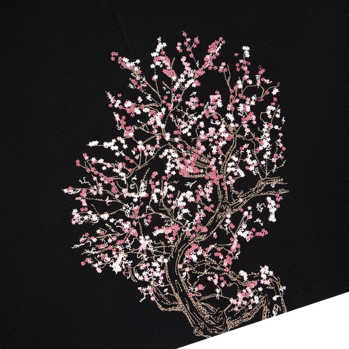 "blossom v3" ribbed T Shirt black-Coordom
