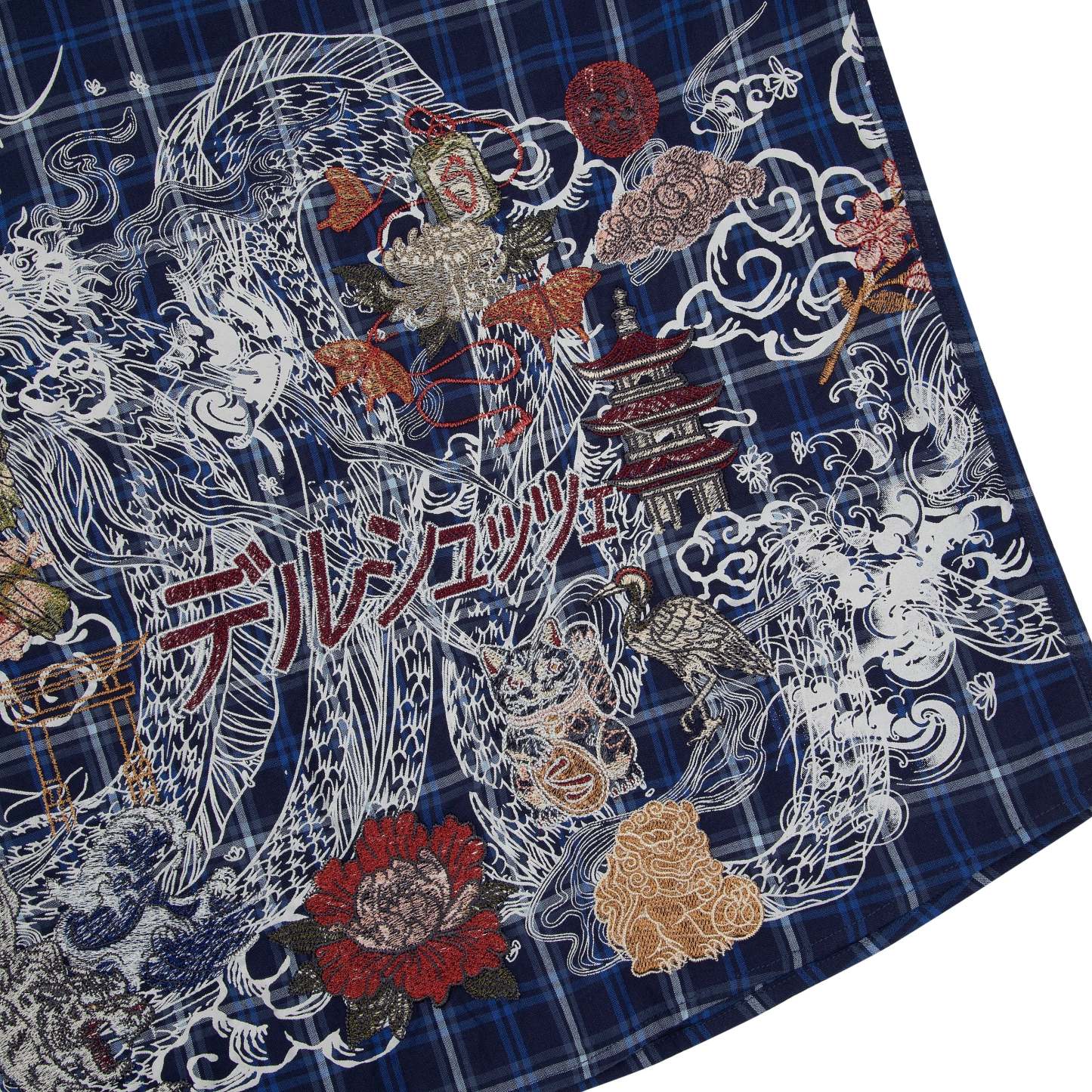 "yakuza" layered Shirt navy-Coordom