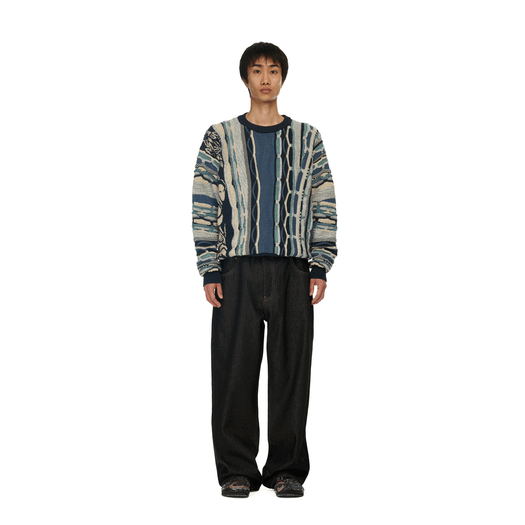 "yakuza v2" Knit dark blue-Coordom