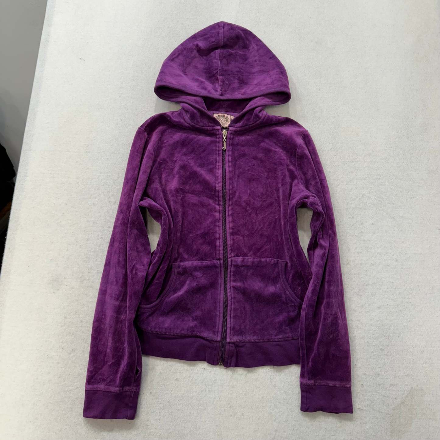 Juicy Couture Plum Velour Tracksuit Set Zip Up Hoodie & Flared Pants Y2K Size S-Coordom
