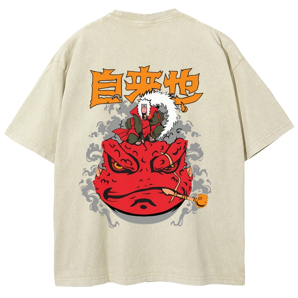 JIRAIYA Washed T-Shirt-Coordom