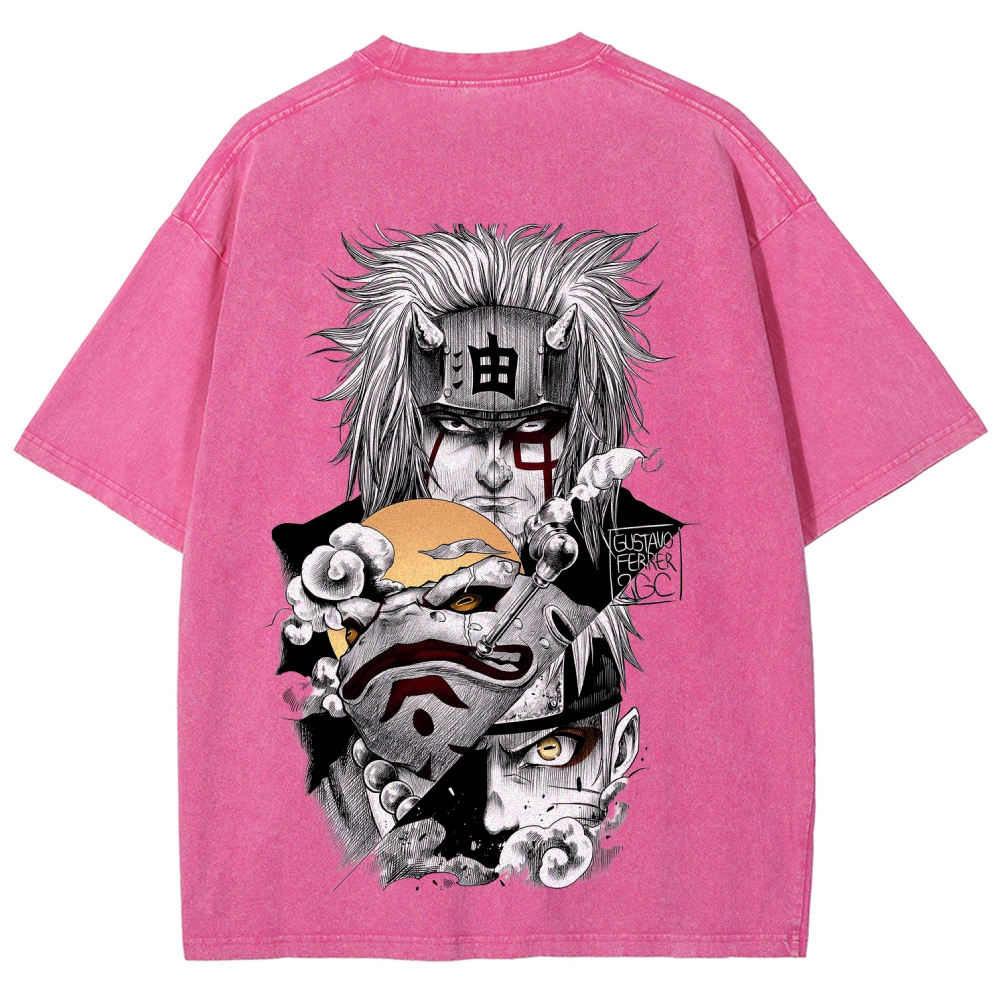 Naruto Unisex Fit Washed T-Shirt 2508017672-Coordom