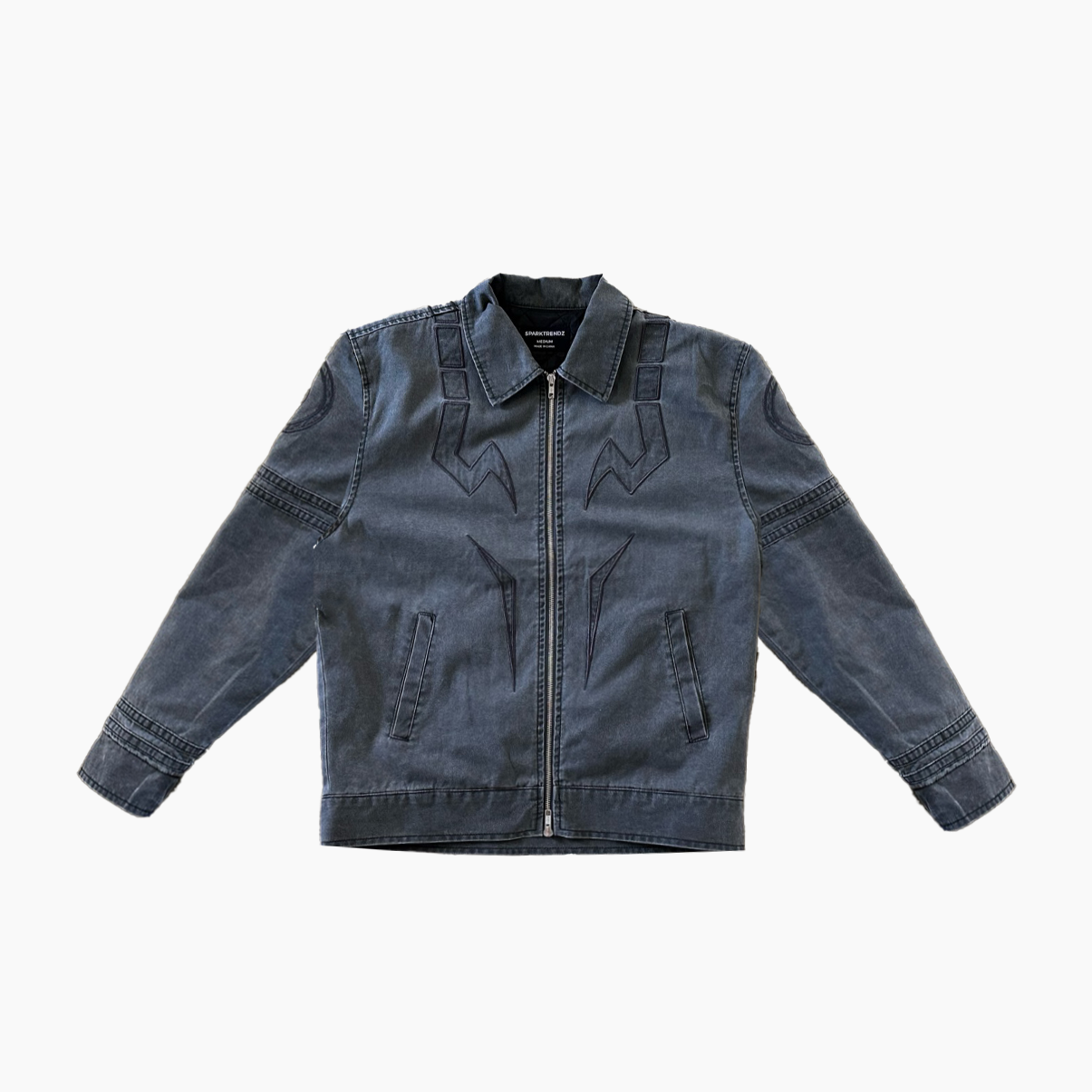 King of Curses Washed Denim Jacket-Coordom