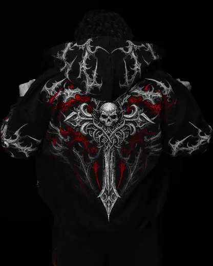 Heavenly Knight Oversized Zipup Hoodie-Coordom