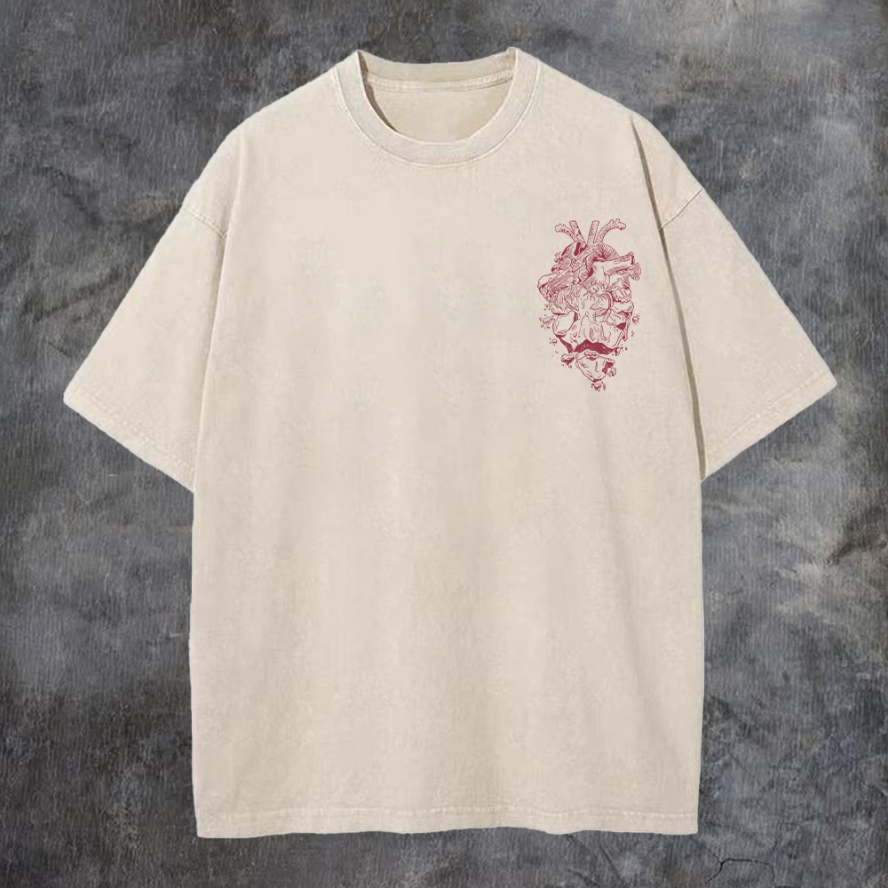Ezekiel 36:26 Washed T-shirt-Coordom