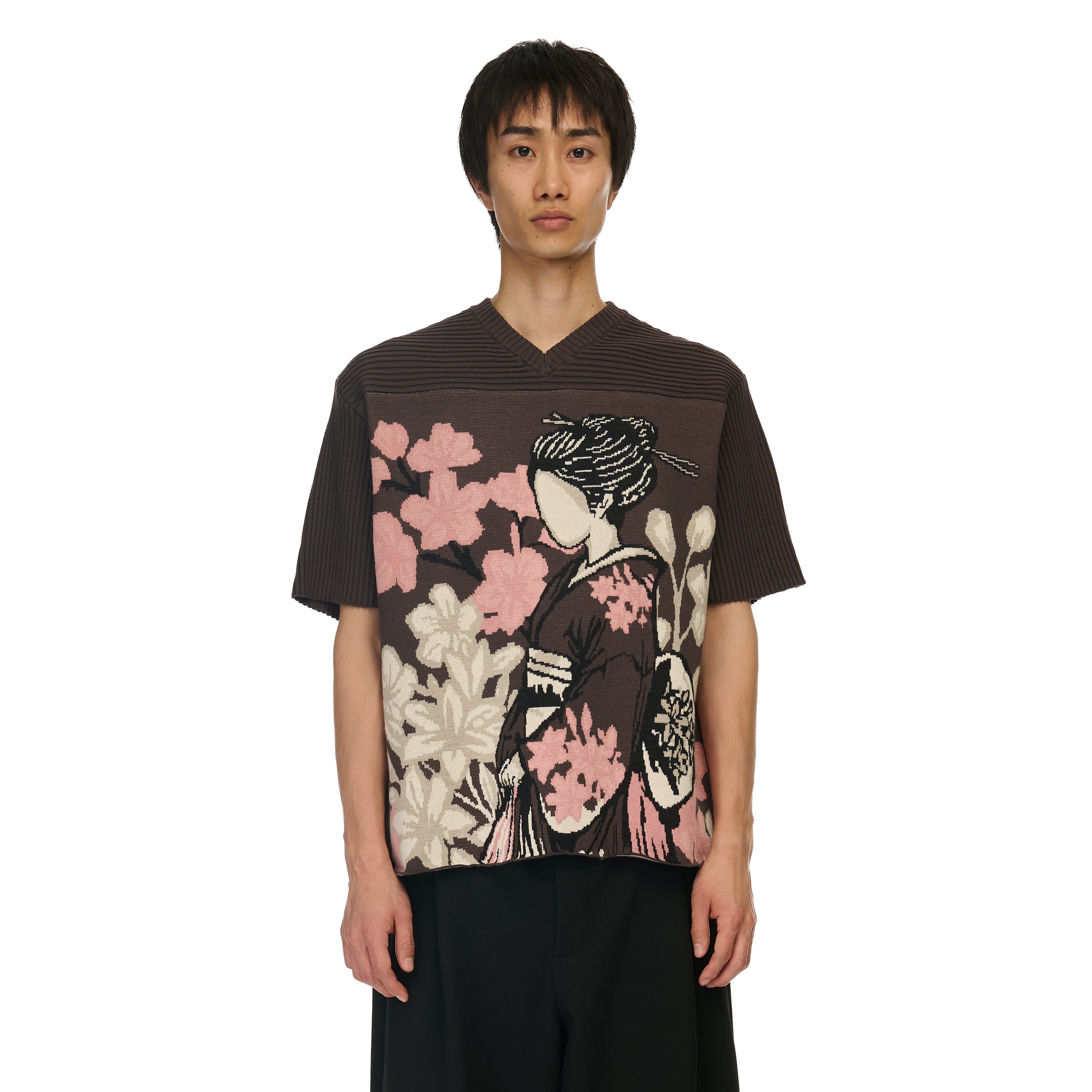 "yakuza v2" knitted Jersey khaki-Coordom