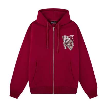 "yen" Zip Up burgundy-Coordom