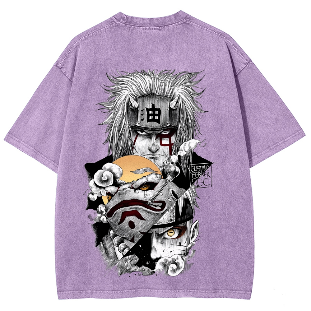 Naruto Unisex Fit Washed T-Shirt 2508017672-Coordom