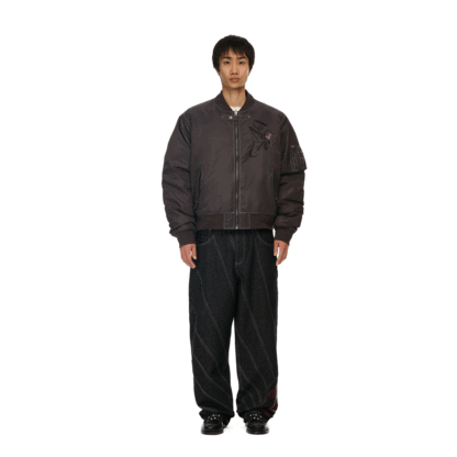 "yakuza v2" bomber Jacket deep plum-Coordom