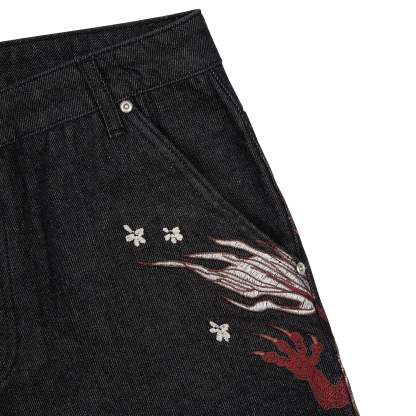"yakuza" raw Denim black-Coordom