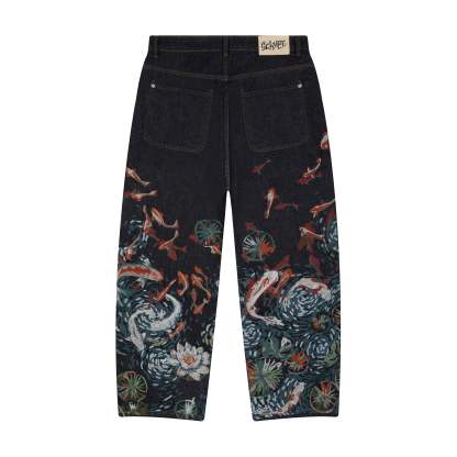 "koi pond" indigo raw Denim-Coordom