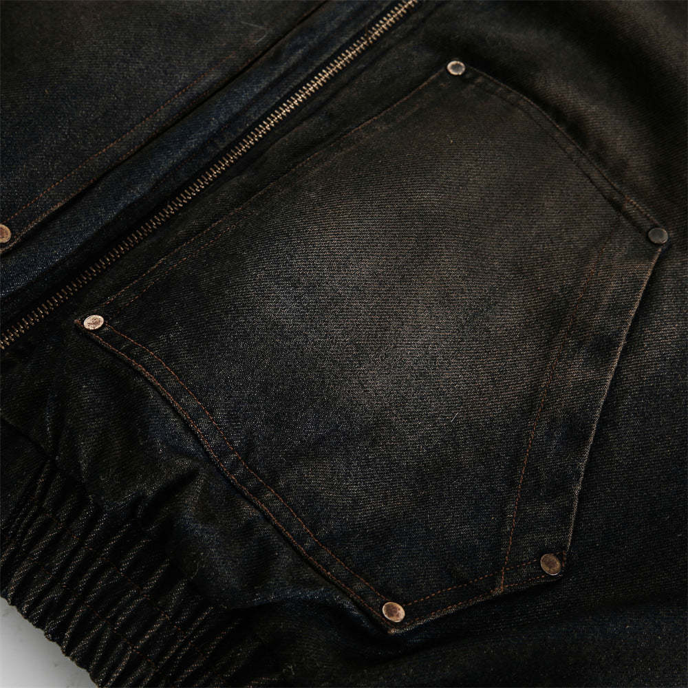 Arcane Washed Cotton Fur Hooded Jacket-Coordom