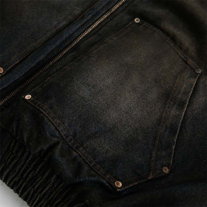 Arcane Washed Cotton Fur Hooded Jacket-Coordom