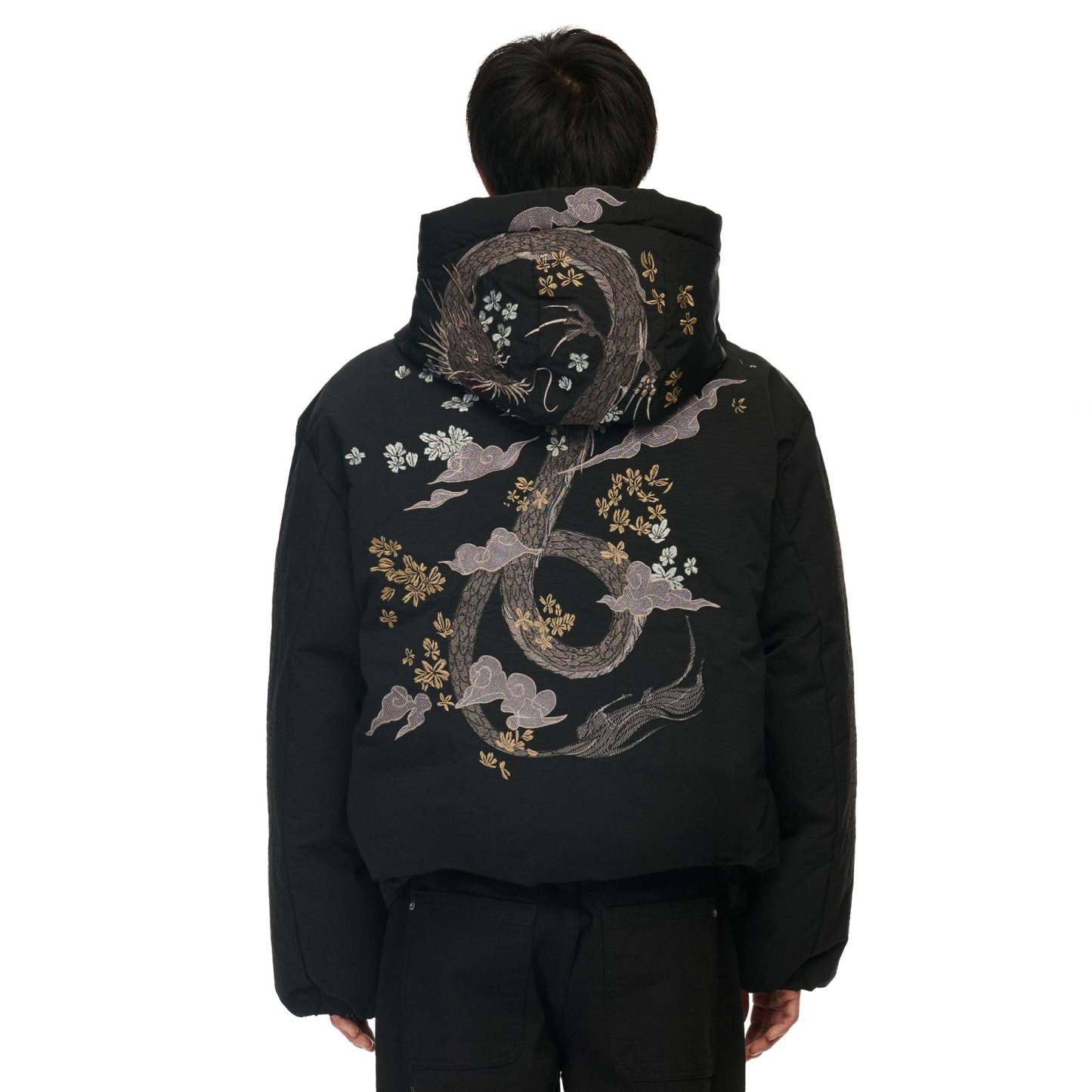 "yakuza" down Puffer jacket black-Coordom