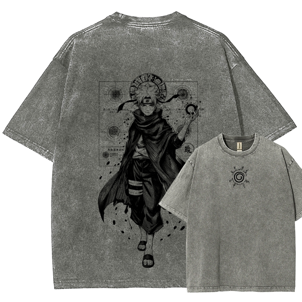 Naruto Unisex Fit Washed T-Shirt 2508017073-Coordom