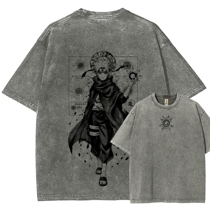 Naruto Unisex Fit Washed T-Shirt 2508017073-Coordom