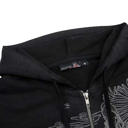 "sashiko" Zip Up black-Coordom