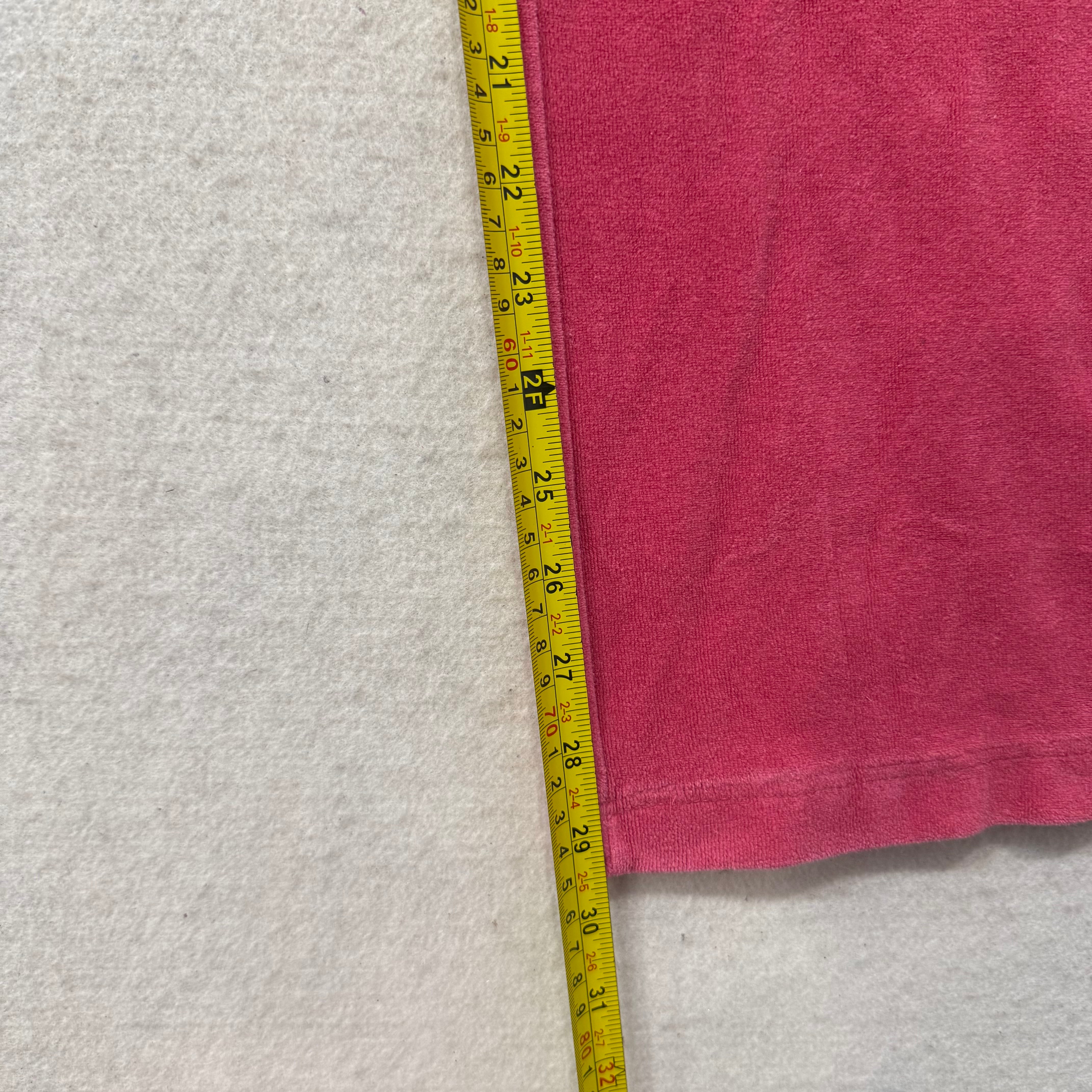 Vintage Juicy Couture Women's Rose Pink Velour Flared Wide Leg Track Pant Size L-Coordom