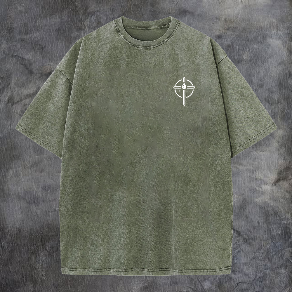 Jesus The Ultimate Deadlifter Washed T-Shirt-Coordom
