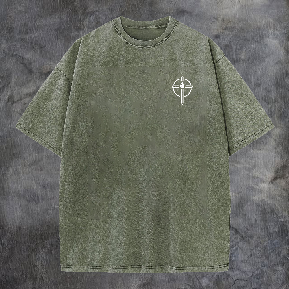 Jesus The Ultimate Deadlifter Washed T-Shirt-Coordom