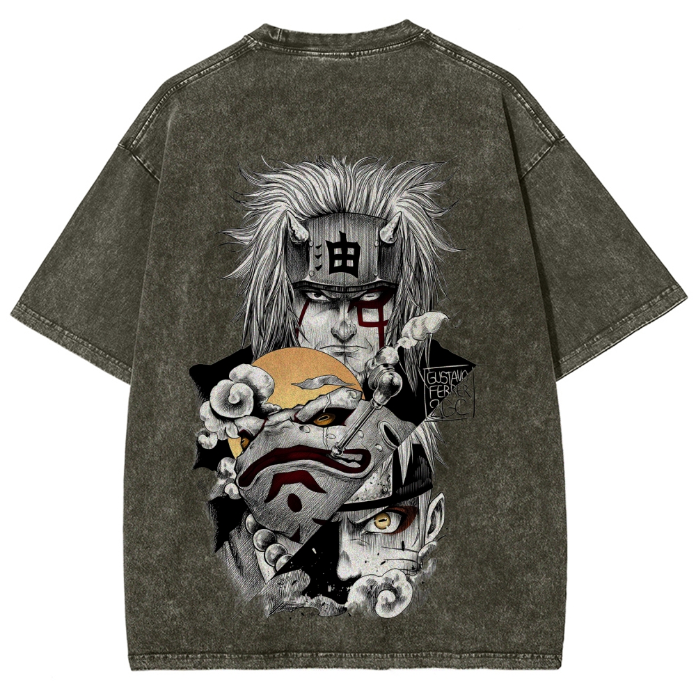 Naruto Unisex Fit Washed T-Shirt 2508017672-Coordom