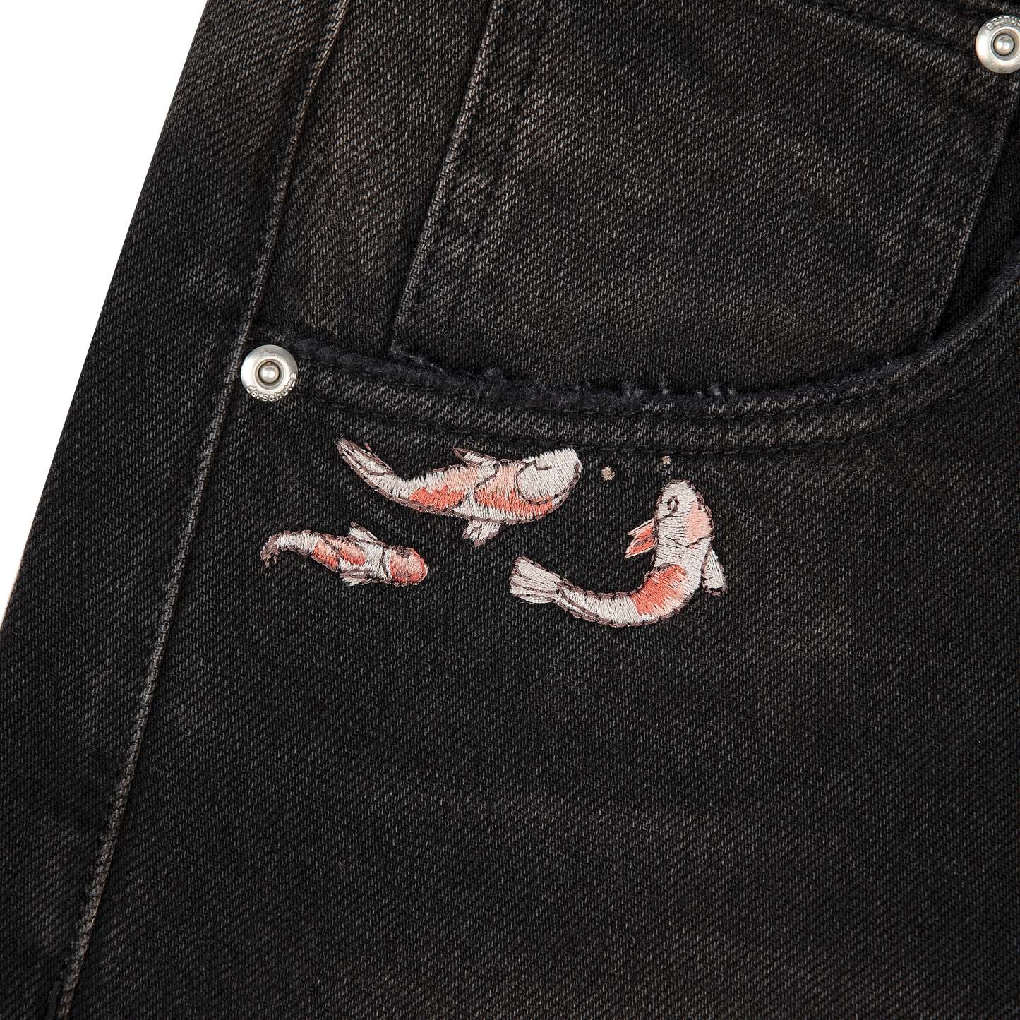 "koi fish v2" Jorts black-Coordom