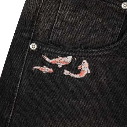 "koi fish v2" Jorts black-Coordom