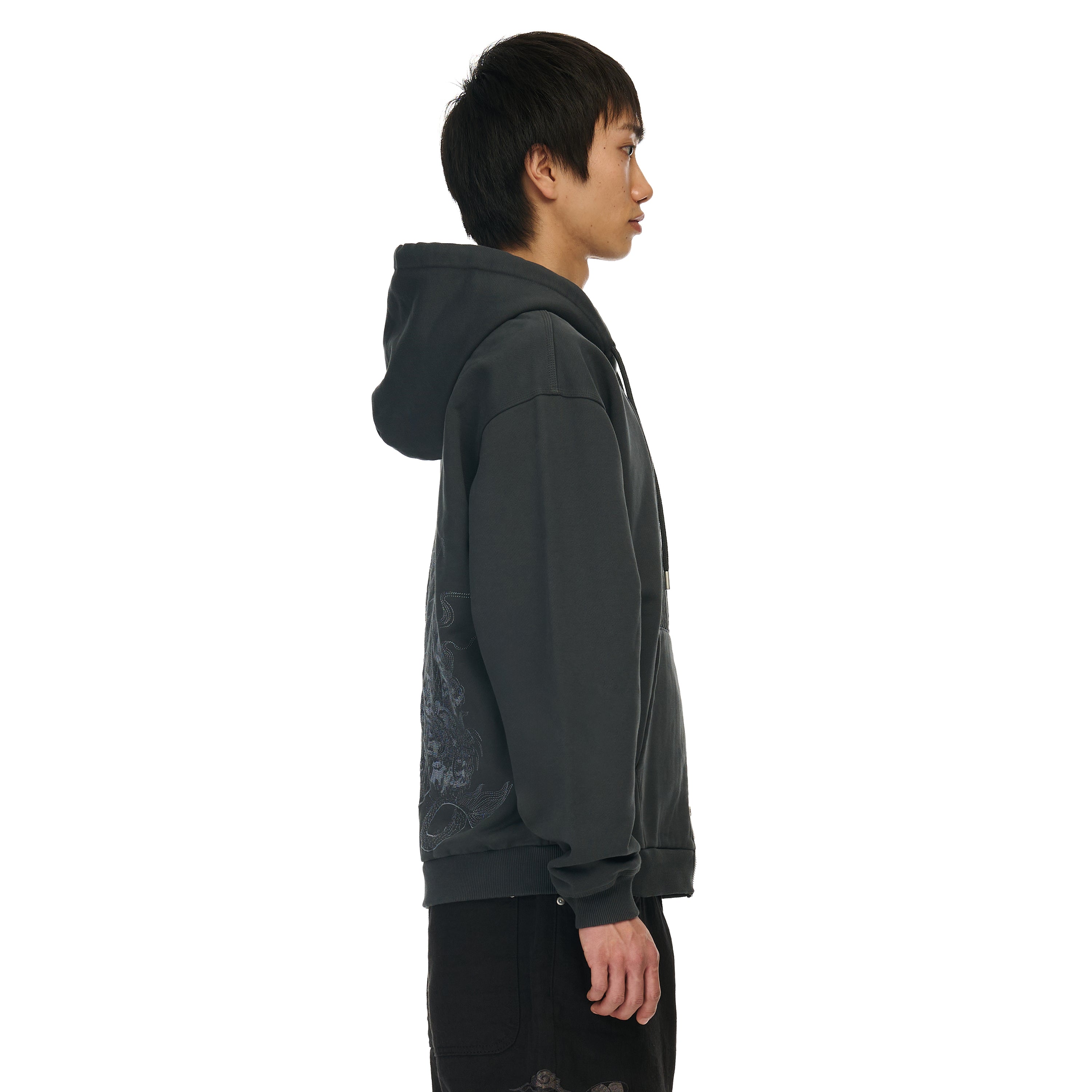 "yakuza v2" Zip Up grey-Coordom