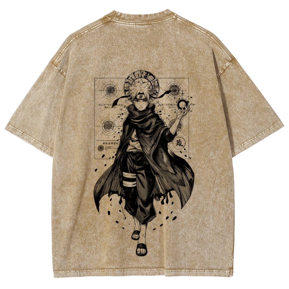 Naruto Unisex Fit Washed T-Shirt 2508017073-Coordom