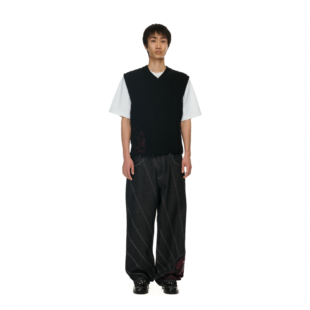 "yakuza" Knit vest-Coordom