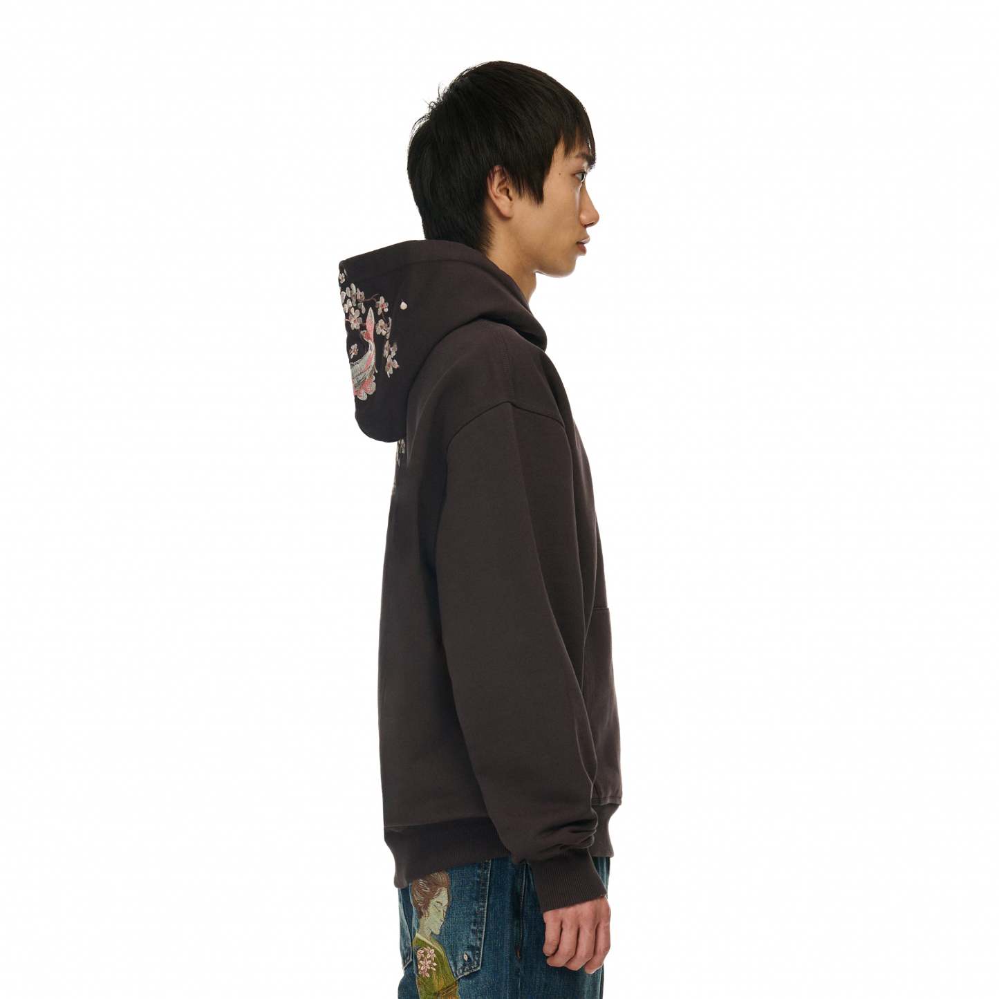 Yakuza Graphic Hoodie | Brown Streetwear Oversized Sweatshirt-Coordom