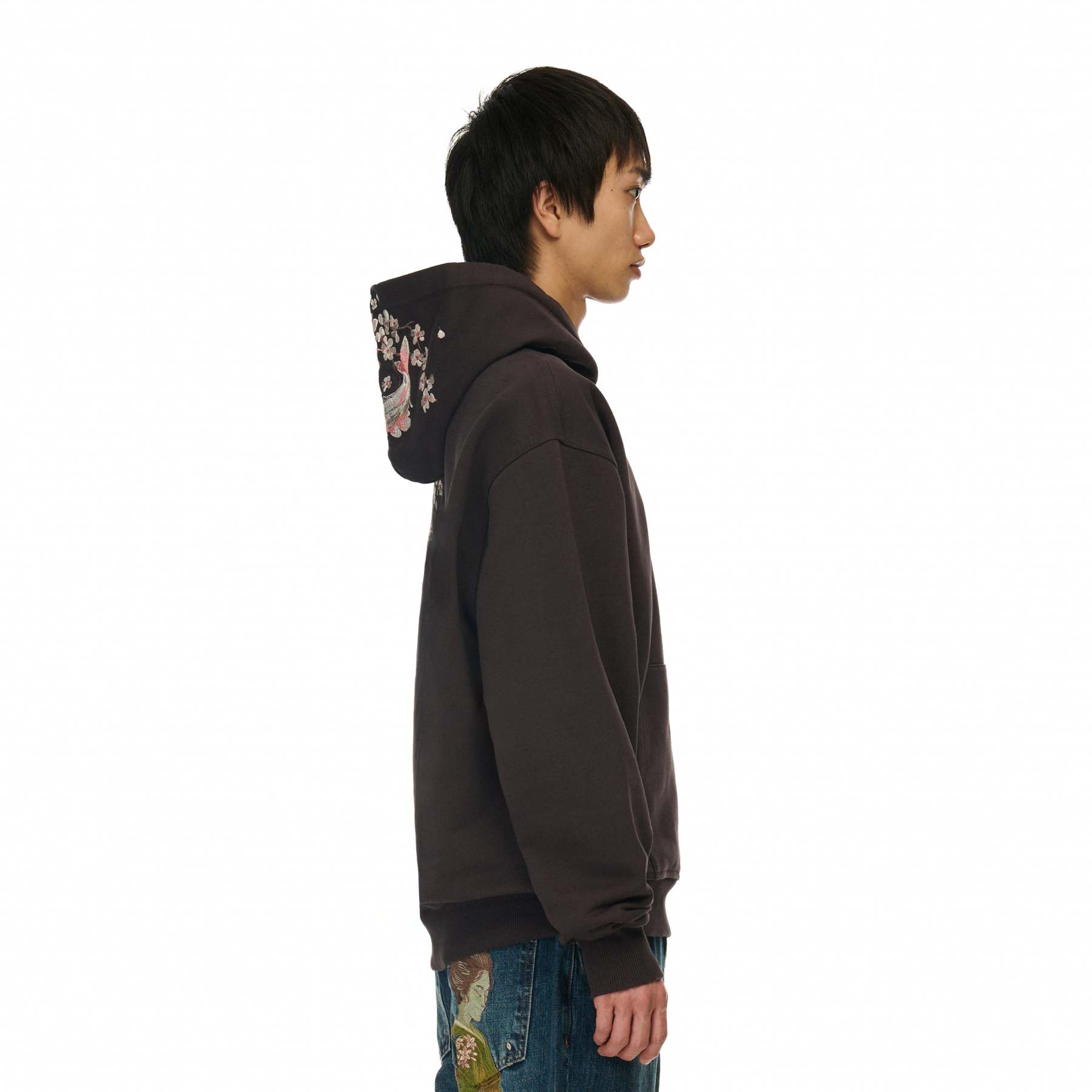 Yakuza Graphic Hoodie | Brown Streetwear Oversized Sweatshirt-Coordom