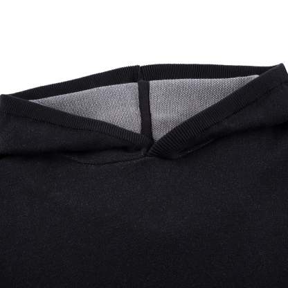 "awakening" knit Hoodie black-Coordom
