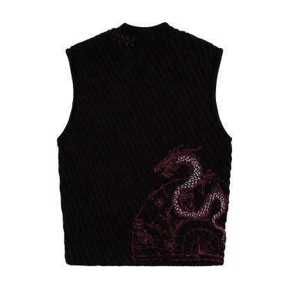 "yakuza" Knit vest-Coordom